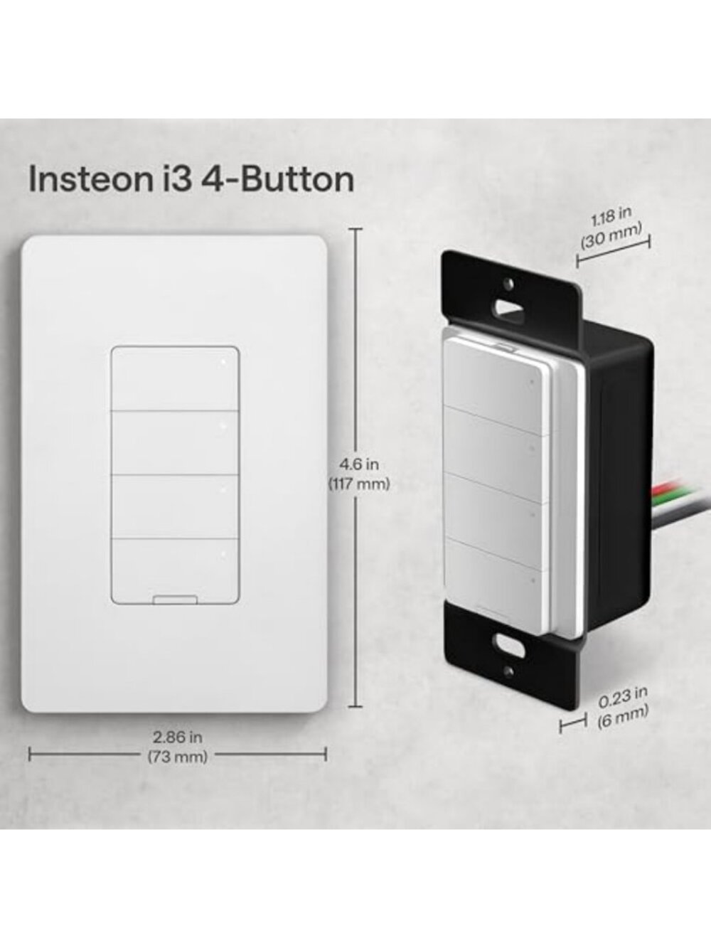 Smart Light Switch 4-Button Keypad, Wireless Scene Control Panel, Home - Picture 2 of 6
